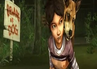 Walking Dead's Clementine fucking a beast