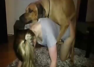 Aesthetic chick is enjoying hardcore bestiality sex