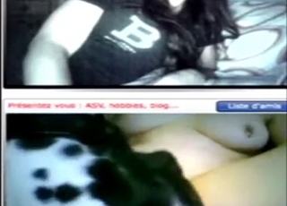 Brunette webcam girl loves watching dog sex