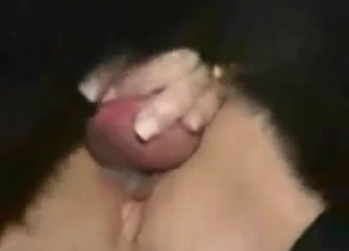 Horned-up lady gets fucked by a black dog