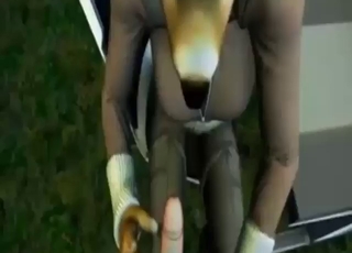 Zoo sex with a sexy beast taking it so, so deep