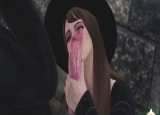 Teenage witch gets fucked by a horny dog