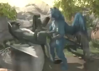 Giving donkey the dick in a hot gape video