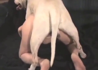 Mature lady with a meaty ass fucks a beast