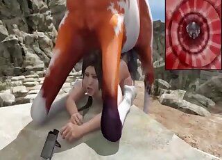 3D busty hooker in the awesome animal sex action