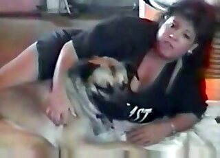 BBW bitch is going to get pillaged by her pet
