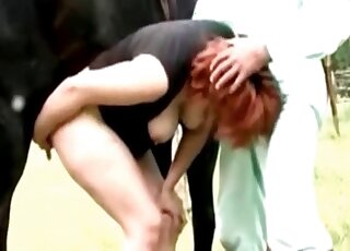 Animal dick-crazed red-haired gal goes wild